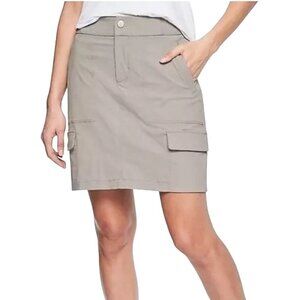 Athleta Trekkie Silver Gray/Taupe Skort Cargo Pockets Size 10